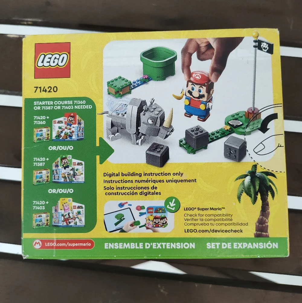 LEGO New In Box Super Mario Donkey Kong Rambi The Rhino Expansion Set #71420